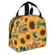 thumbnail image 2 of Easygdp Bohemian Sunflower Bolsa Térmica Premium - Tela Oxford Impermeable, Gran Capacidad, Bolsillo Frontal, Unisex para Trabajo, Escuela, Actividades al Aire Libre y Picnics, 2 of 8