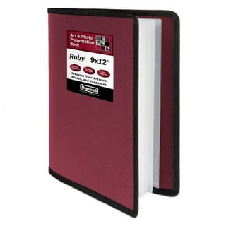  Dunwell Small Binders with Sleeves - Presentation Books  5.5x8.5 (2-Pack, Aqua), 24-Pockets, Displays 48 Half Size Pages or 5.5 x  8.5 Mini Booklets, Acid-Free Archival Quality : Office Products