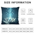 thumbnail image 5 of JRXY  White Lotus Decorative Throw Pillows Covers, Magic Glittering Lotus Flower Throw Cushion Cover Pillowcases for Bedroom Sofa Living Room, White Blue White, 5 of 5