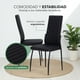 thumbnail image 4 of Juego Comedor 6 Sillas Mesa De Vidrio Templado Luna Moderno negro 7, 4 of 9