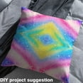 thumbnail image 2 of jejeloiu Rainbow Geometric Rhombus Fabric by the Yard 1 Yard,Bling Print Home Decor Fabric by the Yard,Pink Blue Yellow Sewing Fabric For Girl,Ultra Soft Home Decor, 2 of 6