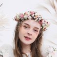 thumbnail image 4 of AMLESO Boho Flower Headband Head Garland with Ribbon Spring Bridemaids Wreath Crown for Type9 B, 4 of 8