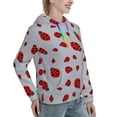 thumbnail image 6 of Kdxio Ladybug Print Womens Oversized Hoodies Sweatshirts Hooded Pullover Tops Sweaters Casual-XX-Large, 6 of 7