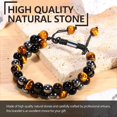 thumbnail image 4 of Pulsera de triple protección para hombres y mujeres, obsidiana de ojo de tigre genuina, 4 of 4