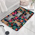 thumbnail image 3 of Yorkie Dog and Flower Florals Flannel Non Slip Door Rugs,Washable Door Mats Indoor,Decorative Door Mats,Dirt-Resistant and Absorbent Doormat for Entrance,Bedroom,Kitchen,Bathroom,31.5x17in(80x43cm), 3 of 4