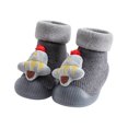 thumbnail image 3 of Generic Toddler Baby Kids Girls Boys Christmas 3D Slipper Socks Shoes Prewalker Autumn Winter Clothes for Holiday Party Christmas （18-24 Months Gray）, 3 of 6