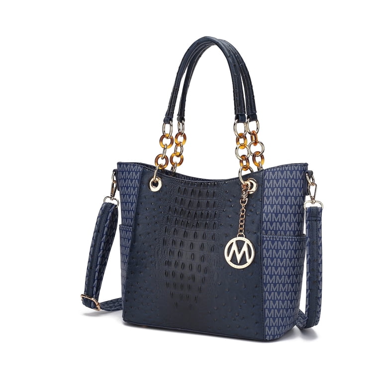 MKF Collection Miriam Women's Tote, Crocodile Print Blue photo 1