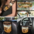 thumbnail image 3 of Jeiento Aztec Sunflower Highland Cow 15 PCS Car Seat Covers with Key Chain,Cup Coasters,Air Vent Storage Bag,Steering Wheel Cover,Seat Belt Strap Pads,Rearview Mirror Cover for SUV Sedan Truck, 3 of 6