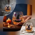 thumbnail image 6 of JHyouerji Clear Glass Tumbler,15oz Halloween Haunted House Printed Clear Glass Tumbler Multipurpose Wine Whiskey Cocktail Cup Reusable Holiday Party Table Decor, 6 of 6