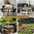 thumbnail image 5 of Colorful Rainbow Tie Dye Spiral Pattern Square Fitted Tablecloth with Elastic Edge,Square Table Cover,Washable Elastic Table Cover for Home Kitchen Party Decor 34"x34", 5 of 6