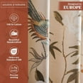 thumbnail image 2 of Hokuzai 100% Cotton Curtain One Panel for Living Rooms Bedrooms Offices Tailored with a Rod Pocket and Loop for Easy Hanging (Beige, 50 Inch by 96 Inch)., 2 of 10