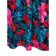 thumbnail image 5 of Women's Plus Size Swim Skirt Tropical Plant Floral Print Side Split Swimsuit Bottoms, Size S-4XL, 5 of 5