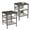 Dark gray, variant on Gaderth Side Table Set of 2, 3-Tier Square End Table, Industrial Nightstand with Mesh Shelves, Metal Frame Bedside Table for Living Room, Bedroom