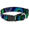 thumbnail image 1 of Buckle-Down Tie Dye Swirl Green Blue Purple Martingale Dog Collar, 1 of 1