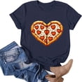 thumbnail image 1 of Meichang T-Shirts Couple Valentines Day T-Shirts Imprimé Cœur Mignon T-Shirts Manches Courtes Col Rond Hauts Mignons Coupe Ample T-Shirts de Vacances Valentines Day, 1 of 4