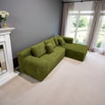 thumbnail image 3 of O'cloudy Puffy 107" Oversized Sofa Bed Sectional-L-Shape Chaise Modular sleeper Couch, Firm Seat, No Assembly Required – Compressed for Easy Transport, Expands in 5 Mins,Corduroy Fabric, 3 of 5