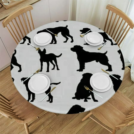 

Qlo0ole Waterproof Table Cover Tablecloth Silhouettes Different with Waterproof Table Cover Fits up Diameter Tables 54-58