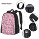 thumbnail image 3 of Easygdp pink Holiday Joy Mochila para Niños y Niñas con Set de Caja de Almuerzo y Estuche para Lápices 3 en 1, Mochila Escolar Estampada para Adolescentes, 3 of 7