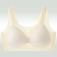 thumbnail image 2 of YYV Adjustable Strap Push up Bras Push up Bra No Underwire Breathable Seamless Sports Bra Ice-Silk Seamless One-Piece Lift Bra Solid Color Breathable Fixed Cup Removable Pads Adjustable Straps, 2 of 6