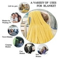 thumbnail image 2 of Howarmer Large Yellow Fleece Throw Blankets, Queen Size Soft Fuzzy Blanket for Women Men and s, All Season Lightweight Microfiber Fluffy Blanket, 90 x 90 inch, 2 of 7
