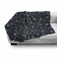 thumbnail image 3 of Dandelion Soft Flannel Fleece Throw Blanket, Abstract Floral Background Flourishing Nature Romantic Botanical Arrangement, Cozy Plush for Indoor and Outdoor Use, 60" x 80", Indigo White, by Ambesonne, 3 of 6
