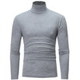 thumbnail image 4 of Daznico Mens Shirts - Men Warm High Collar Thermal Underwear Men Basic Plain T Shirt Blouse Pullover Long Sleeve Top - Shirts for Men,Color:Grey,Size:L, 4 of 5