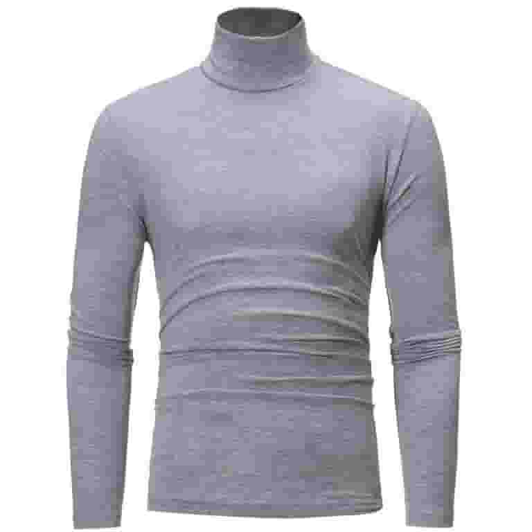 消費税無し t grey shirt fashion collar high warm winter male dress Clothing