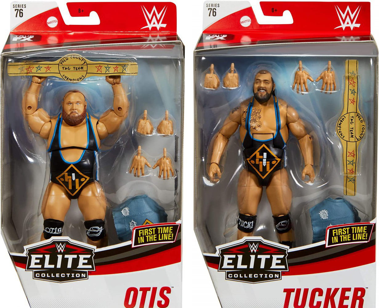 WWE Mattel Elite Series 76 Heavy Machinery OTIS and TUCKER Wrestling Figures NEW 