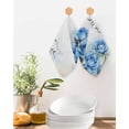 thumbnail image 2 of Spring Blue Rose Kitchen Dish Towels for Drying Dishes Set of 2, Green Leaves Vintage Country Rustic Waffle Weave Microfiber Terry Hand Tea Bathroom Towels Quick Dry & Absorbent Towel 12x12, 2 of 7