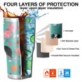 thumbnail image 7 of 30oz Australian Shepherd Dog and Flower Tumblers Stainless Steel Tumbler with Lid and Straw,Vacuum Insulated Double Wall Travel Tumbler Cups Mug with Cleaning Brush for Coffee,Tea, 7 of 7