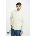 thumbnail image 3 of Aran Irish Traditional High Neck Sweater 100% SuperSoft Merino Wool Men's Cable Knitted Pullover Made in Ireland, 3 of 6