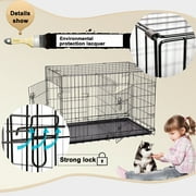 BestPet Folding Pet Kennel with Divider, Metal, Small, 30