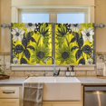 thumbnail image 2 of Yayeee Kitchen Curtains Tier Set of 2 Light Filtering 57"x24" Over Sink Window Panels, Yellow Flowers, 2 of 7