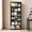 Upgrade Black, variant on Walsunny 6 Tier Bookshelf Standard Wooden Bookcase Display Shelf with Storage Anti-tipping Device for Home Office Living Room White