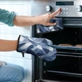 thumbnail image 2 of Blue and Grey Abstract Art Artwork Kitchen Oven Mitt and Pot Holder Sets 2 Pcs for Baking, Cooking and Grilling, Heat Resistant Up To 392 °F, 2 of 7