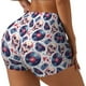 thumbnail image 1 of Fotbe record rock music Skull Shorts Sin Costuras – Shorts Deportivos de Cintura Alta para Mujer, Elásticos para Gimnasio, Yoga, Running o Ciclismo-Medium, 1 of 8