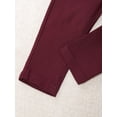 thumbnail image 5 of Zaldita Little Kids Boys Long Cargo Pants Elastic Waistband Casual Trousers with Pocket Burgundy 2-3, 5 of 6