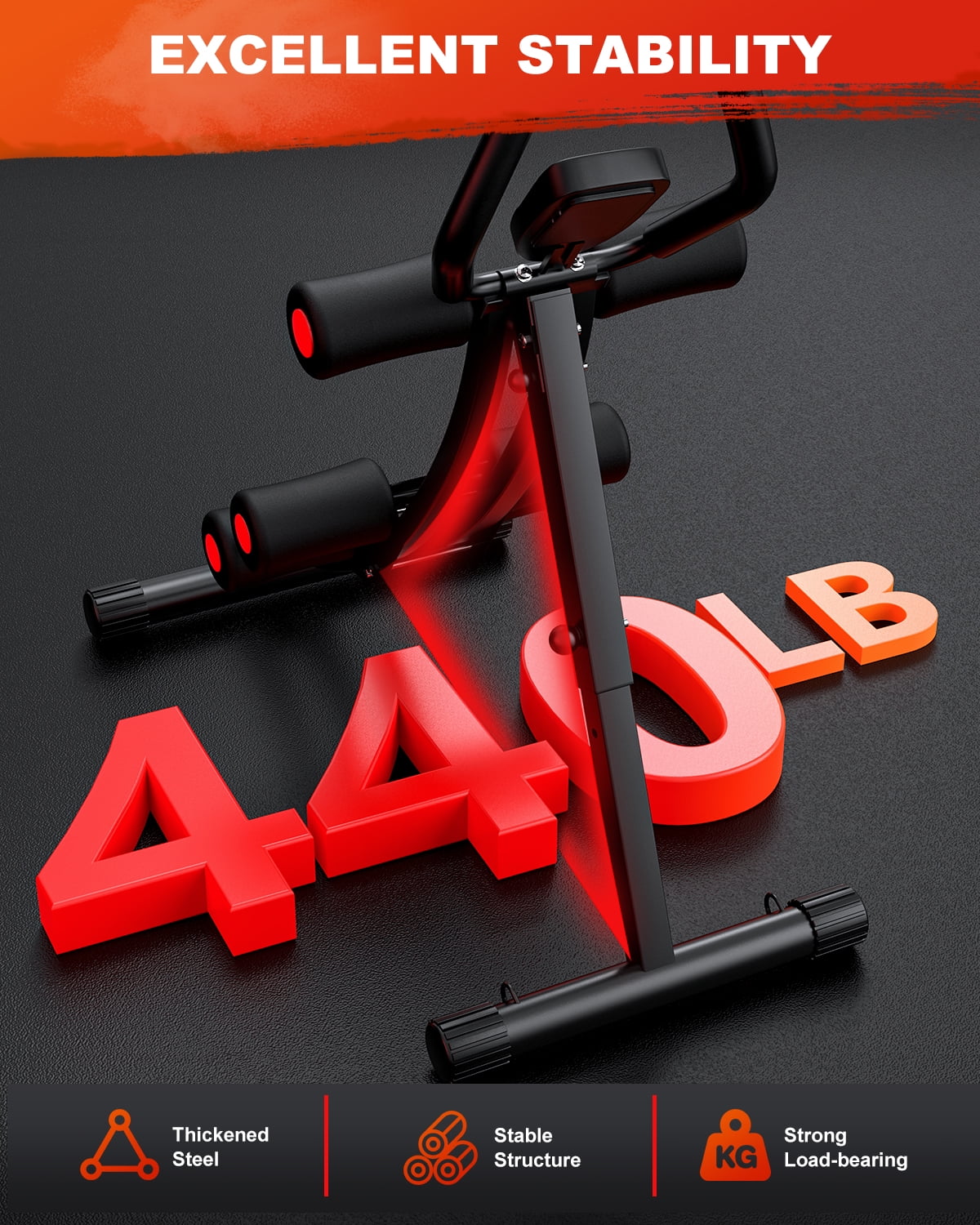 GIKPAL Ab Machine, Max 440lbs Ab Workout Equipment for Home Gym