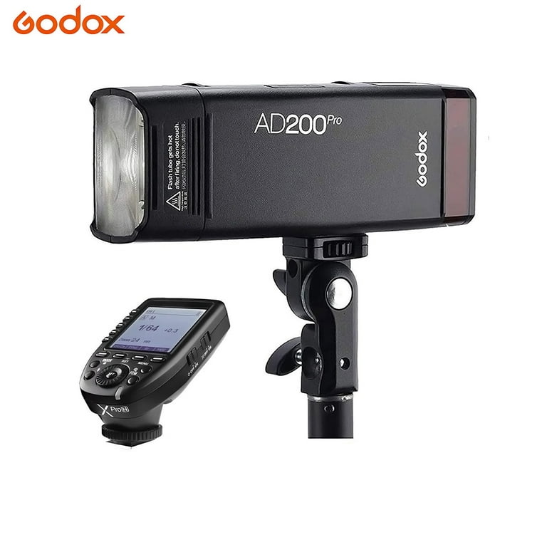Godox AD200 Pro AD200Pro GodoxFlash for Nikon Camera 2900mAh Battery  w/Godox XPro-N Flash Trigge Fresnel Flash Head