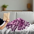 thumbnail image 3 of Saying Soft Flannel Fleece Blanket, Do More of What Makes You Happy Slogan with Watercolor Brush Strokes Background, Cozy Plush for Indoor and Outdoor Use, 60" x 80", Pink and Purple, by Ambesonne, 3 of 5