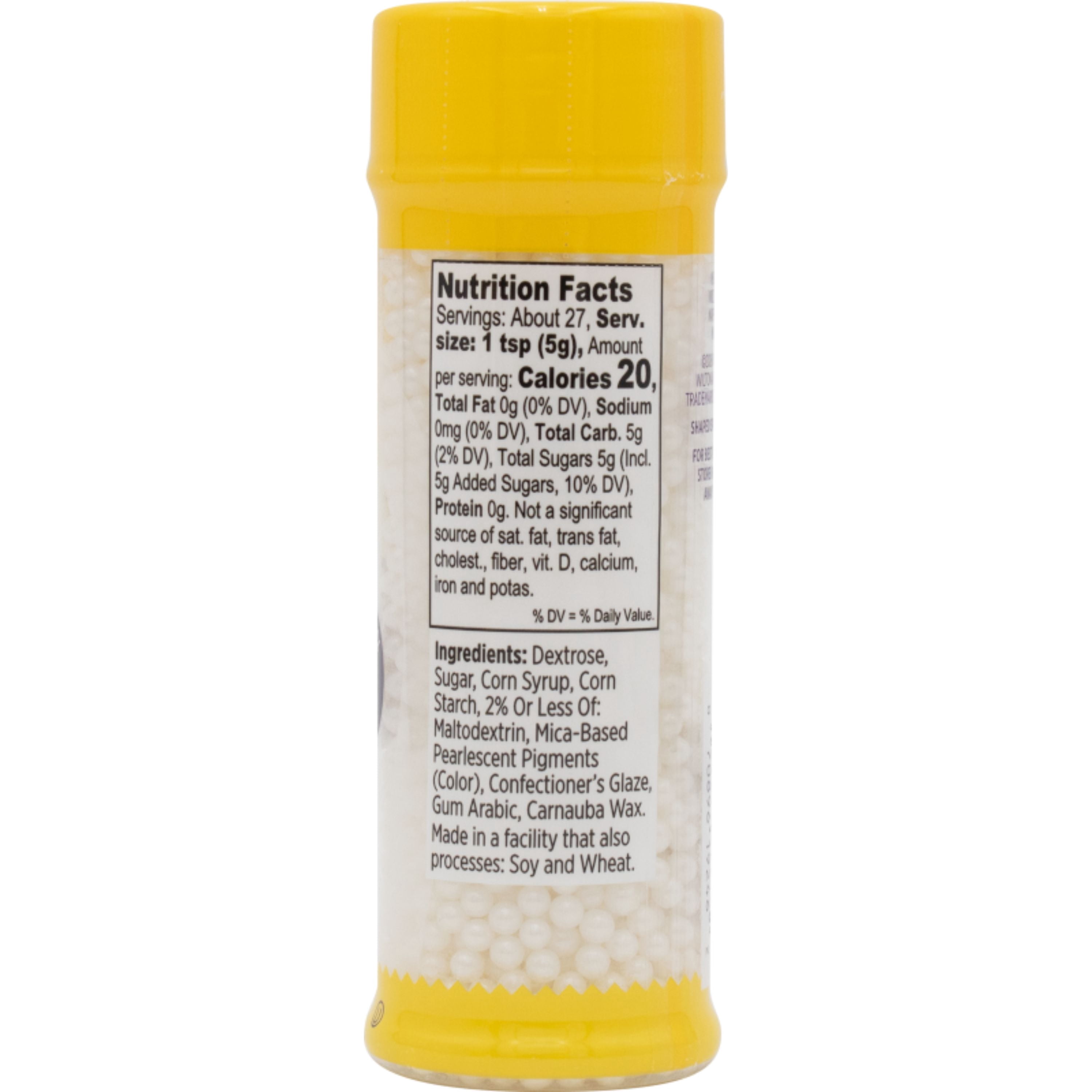 Wilton White Sugar Pearls, White Sprinkles Cakes, Cupcakes, Cookies or Molded Candies, 4.9 oz.