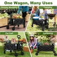 thumbnail image 2 of Firstness Collapsible Wagon Cart, Folding Utility Garden Wagon for Camping Beach Picnic Shopping Sports & Grocery, Black, 2 of 9