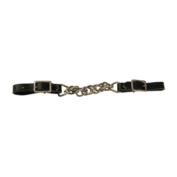 Leather Curb Strap, Brown