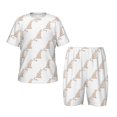 thumbnail image 1 of Fotbe Leopard Print Pijama Estampada de 2 Piezas para Niños – Ropa de Dormir de Manga Corta Cómoda para Niños y Niñas, Camiseta y Shorts de Algodón-Medium, 1 of 6