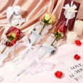 thumbnail image 2 of 50 bolsas de plástico blancas para envolver rosas individuales, para ramos de flores, claveles y rosas., 2 of 8