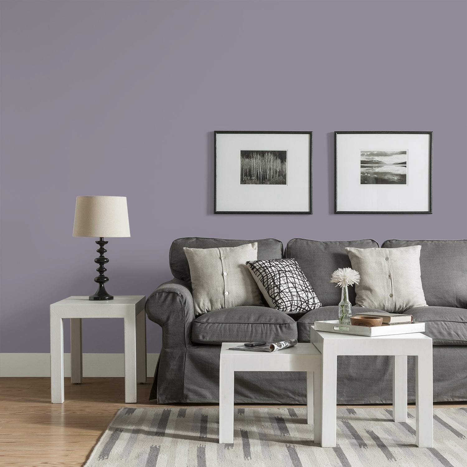 Glidden One Coat Interior Paint and Primer, Tin Lizzie / Purple, 1-Quart, Eggshell