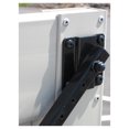 Black Steel Adjustable Gate Brace Kit For Vinyl and Wood Includes