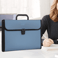 thumbnail image 5 of Lojalitet Simple large-capacity organ bag financial portable briefcase compartment folder,Blue, 5 of 5