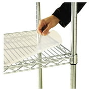 Angle View: Alera Shelf Liners For Wire Shelving, Clear Plastic, 48w x 18d, 4/Pack -ALESW59SL4818