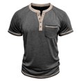 thumbnail image 6 of fatyb Men's Casual Shirts Short Sleeve Button T-Shirts with Pocket Summer Pullover Tees Tops for Men, 6 of 6